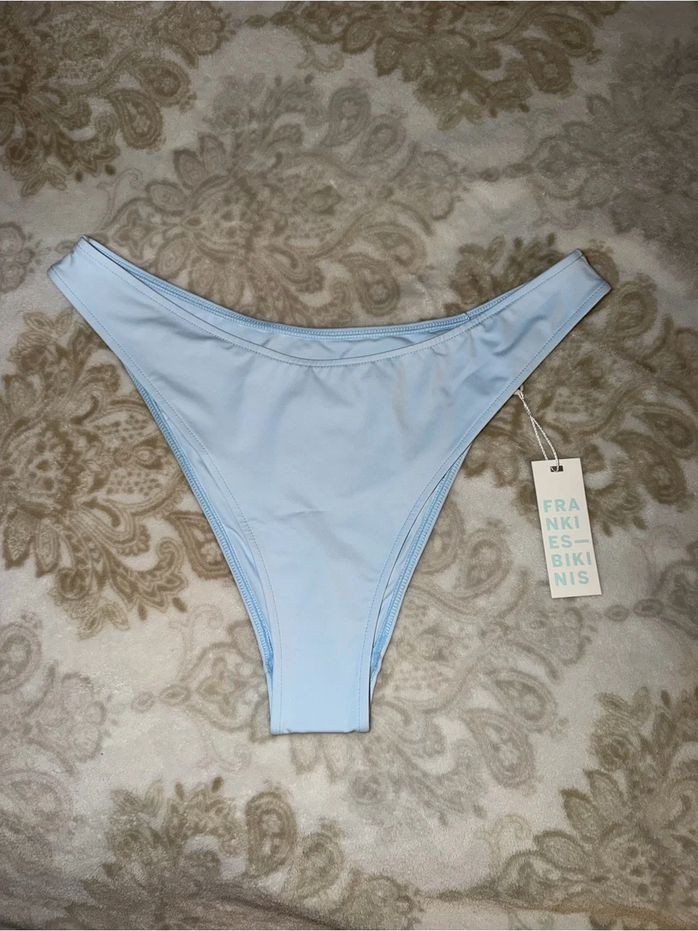 Frankie's Bikinis Pale Blue High-Cut Bikini Bottom